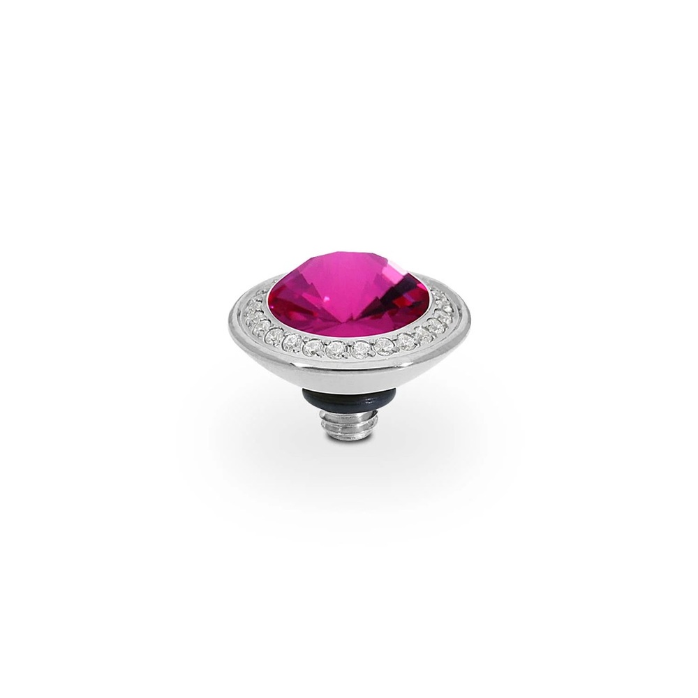Qudo Tondo Deluxe 13mm: Fuchsia in Silver